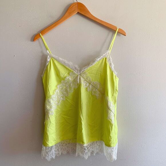 NWT River Island Satin Lace Trim Cami Tank Top Size 8 - Picture 1 of 3